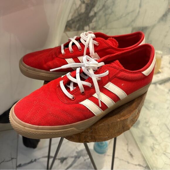 Adidas Sambarose Men’s Gum Sole Red Canvas Sneakers US 10.5 Retro Platform - Picture 1 of 10